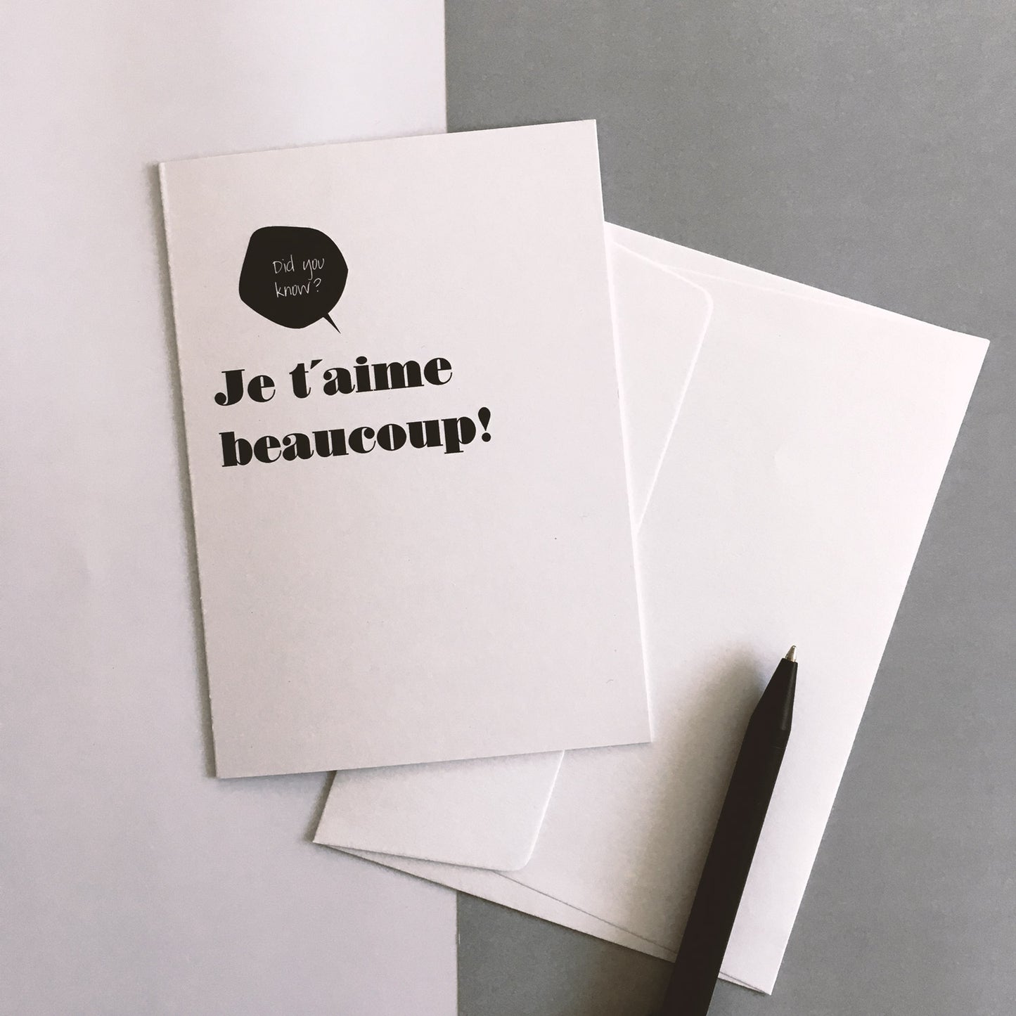 Je t'aime beaucoup / Klappkarte