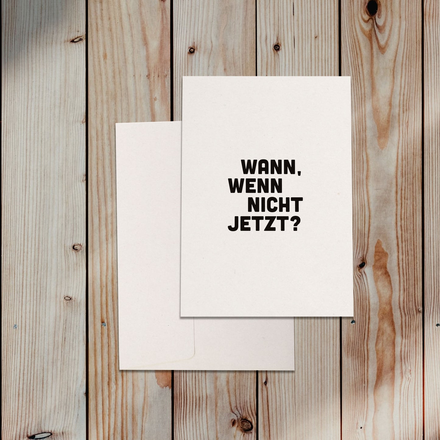Wann / Klappkarte