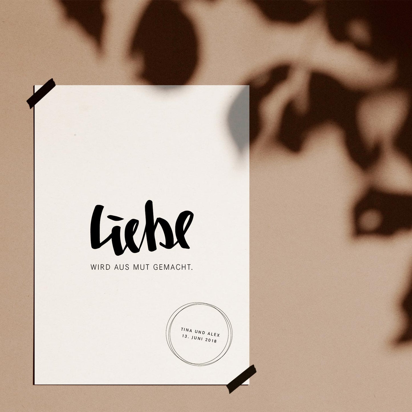 Liebe / Personalisiertes Poster