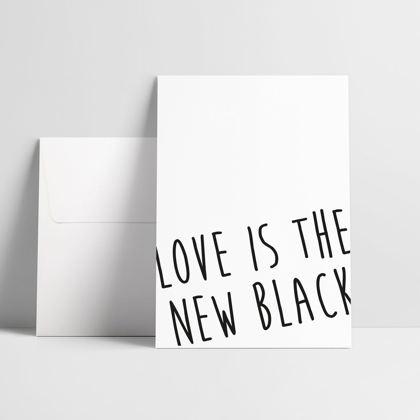 Love is the new black Scribble / Klappkarte
