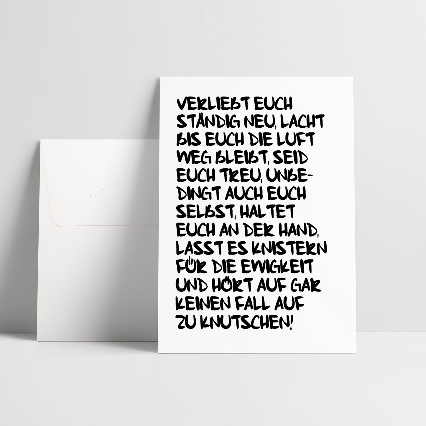 Verliebt euch / Klappkarte