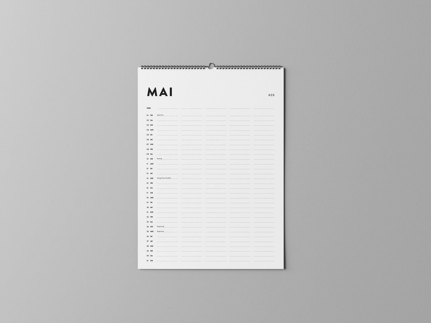 Familienkalender 2026