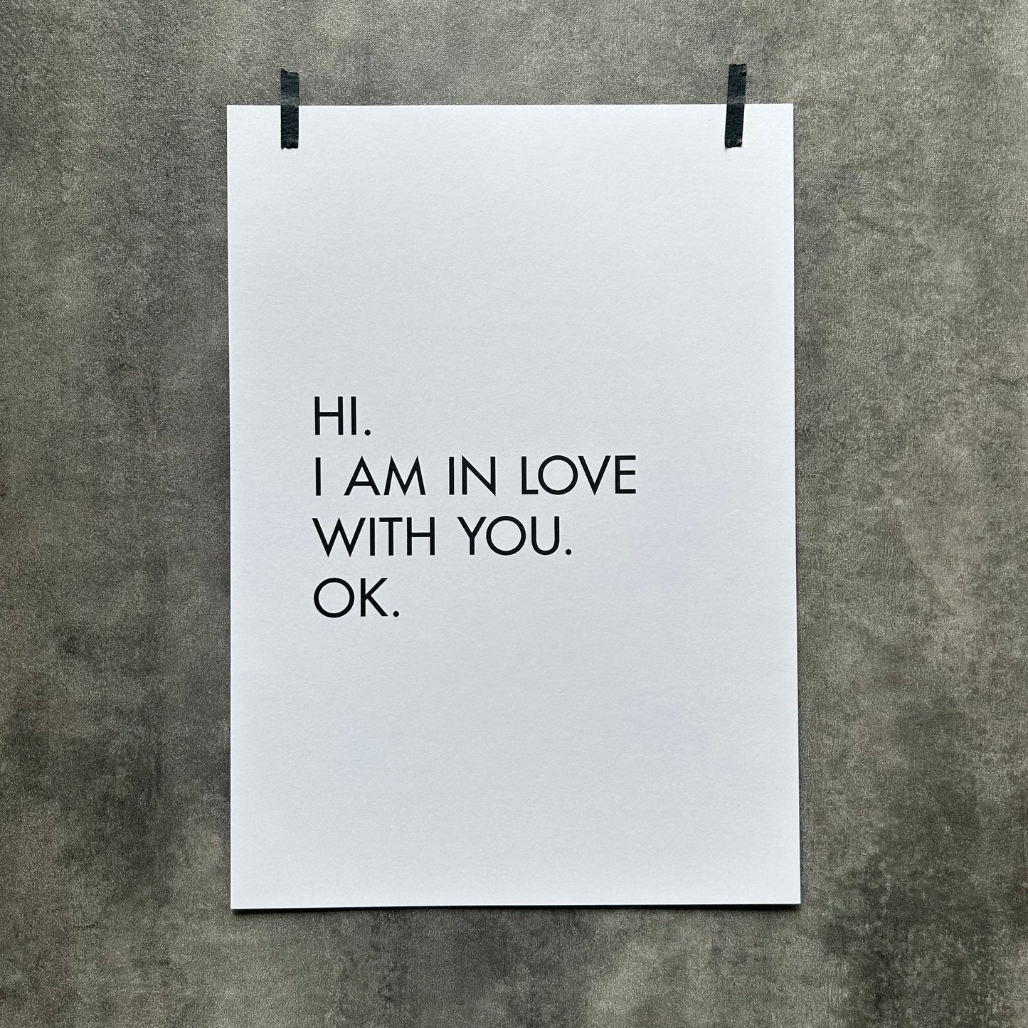In love with you / Poster