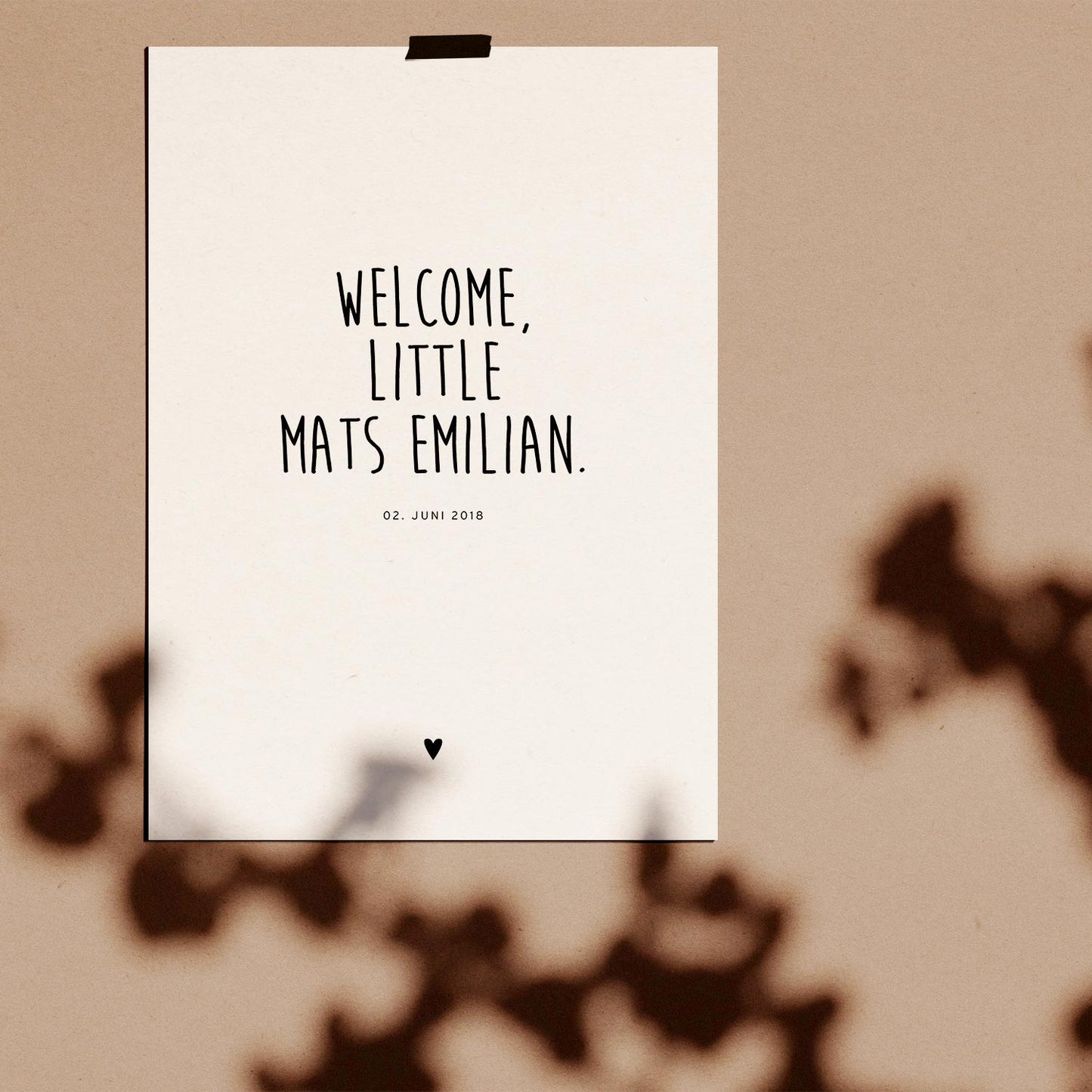 Welcome little one / Personalisiertes Poster