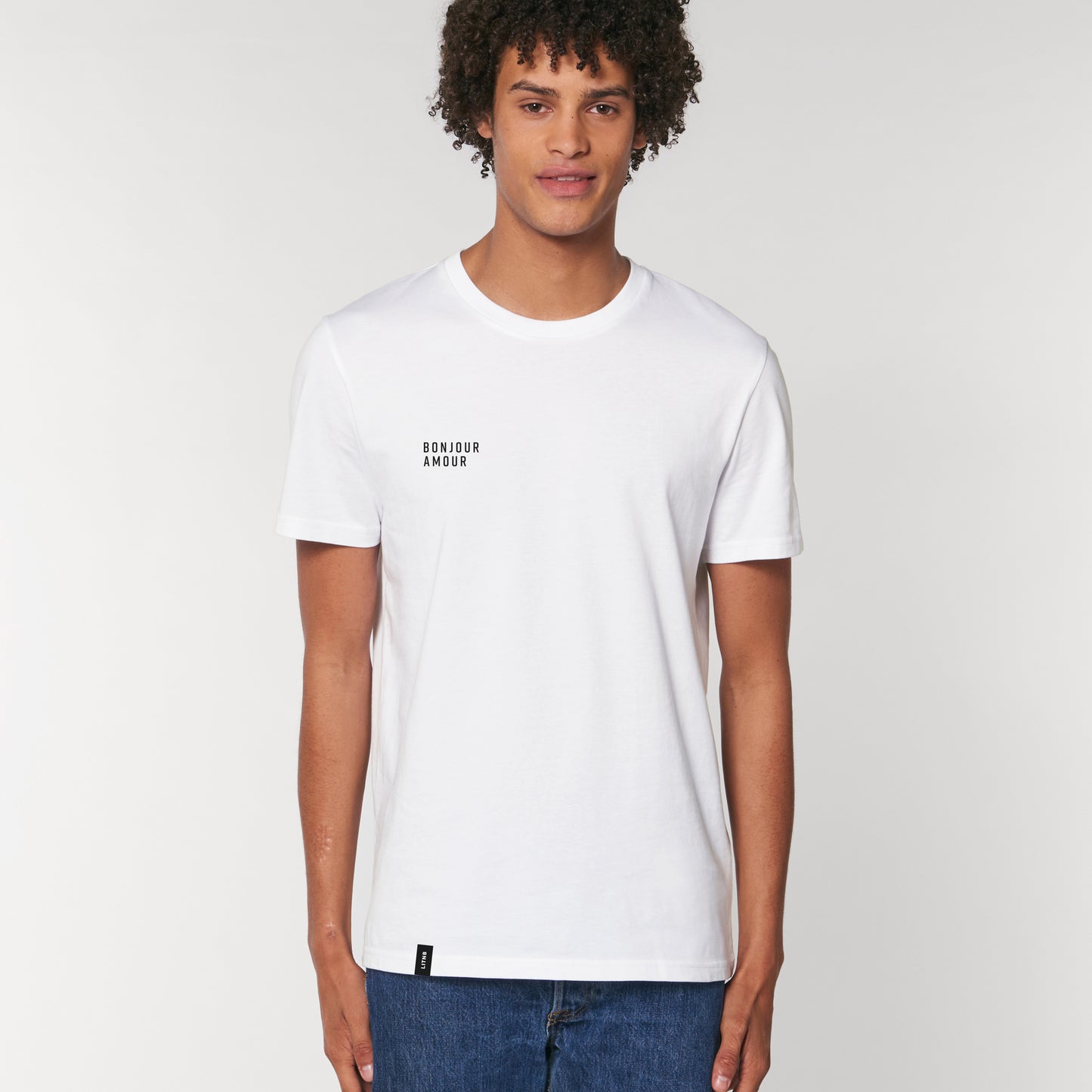 Bonjour / White T-Shirt