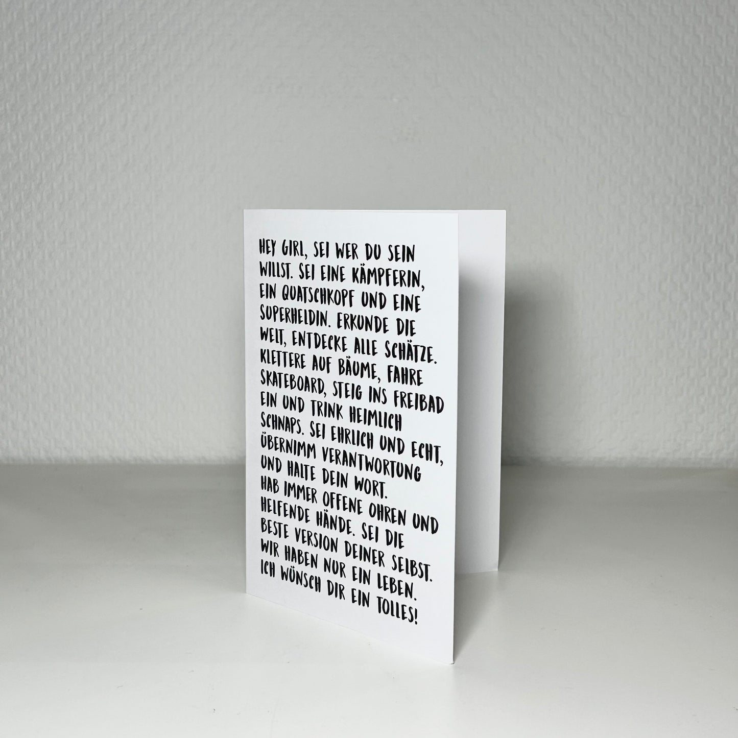 Hey Girl / Klappkarte