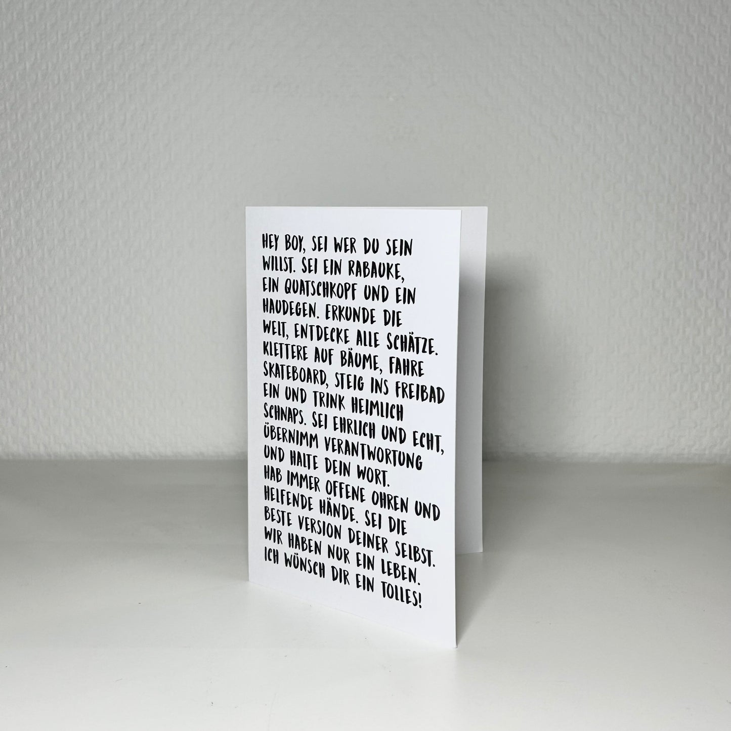 Hey Boy / Klappkarte