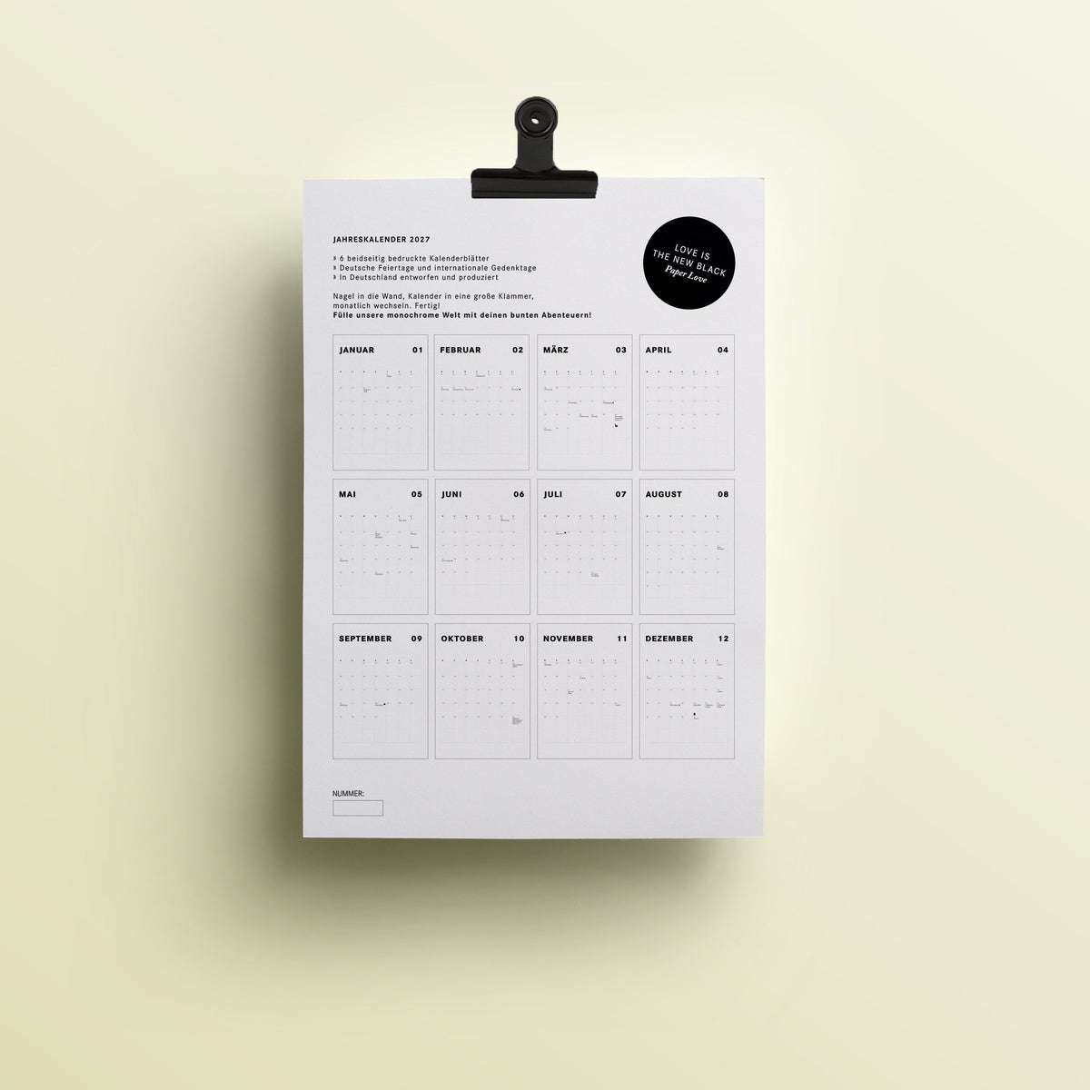 Kalender 2027 — Jetzt vorbestellen