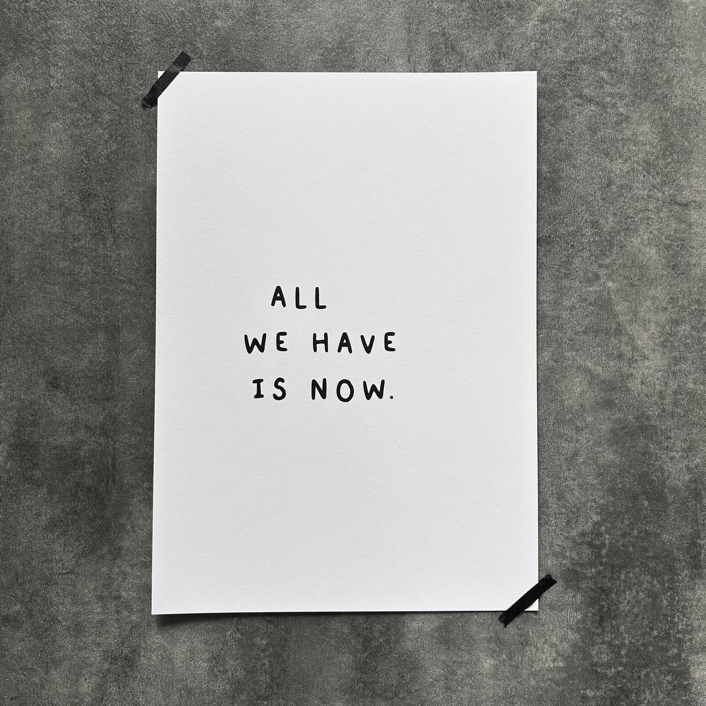 All we have is now / Poster