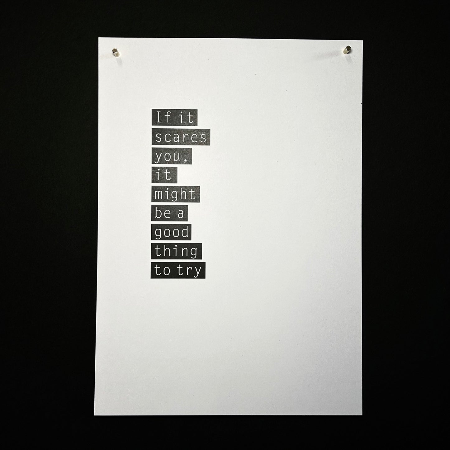 If it scares you / Poster