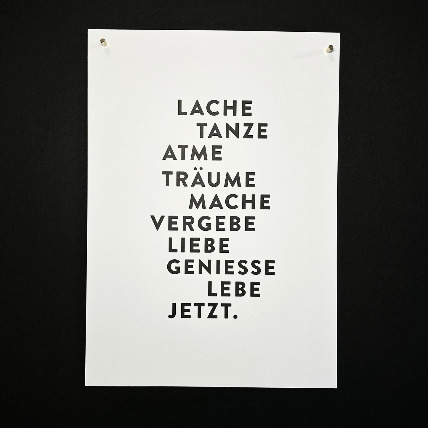 Lebe jetzt / Poster
