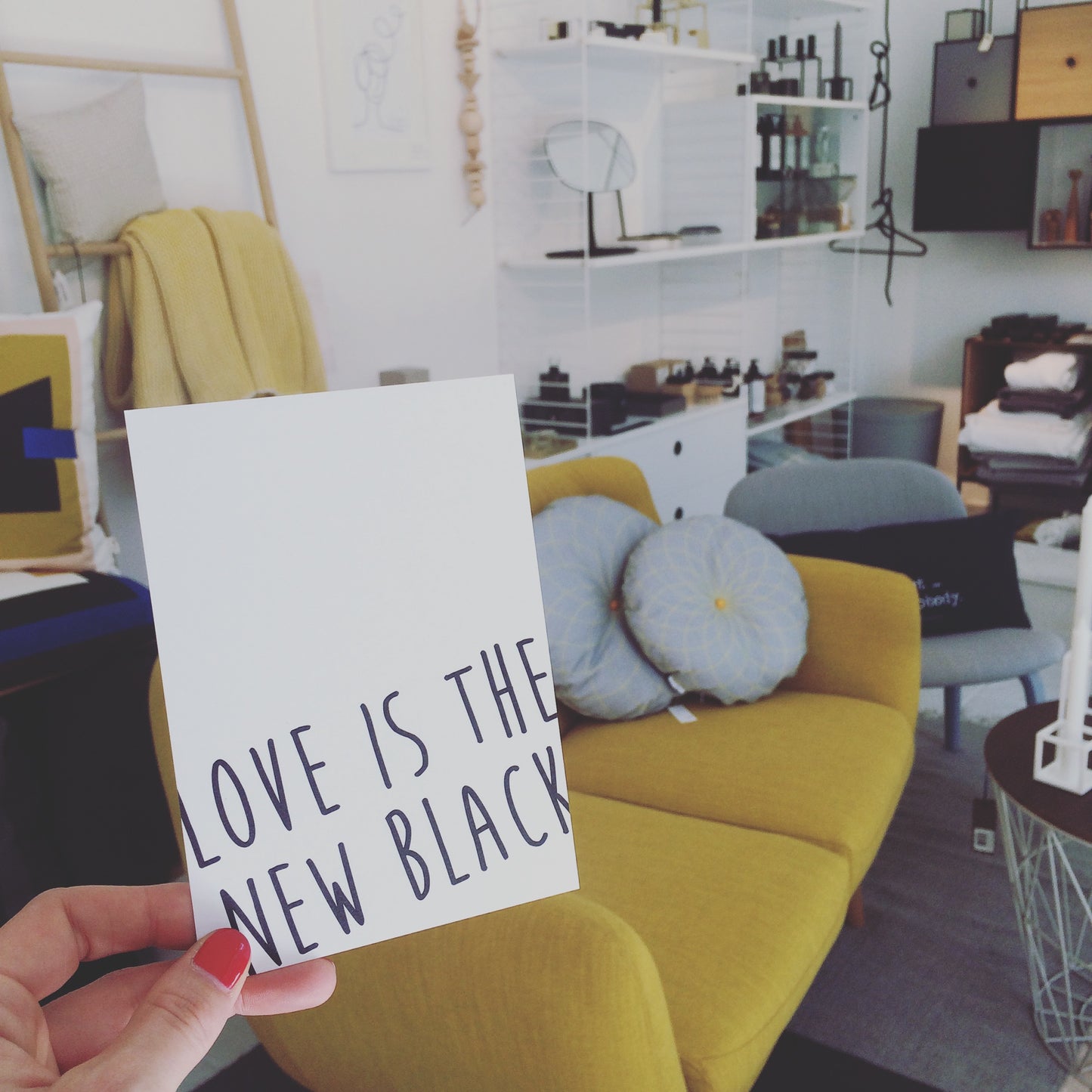 Love is the new black Scribble / Klappkarte