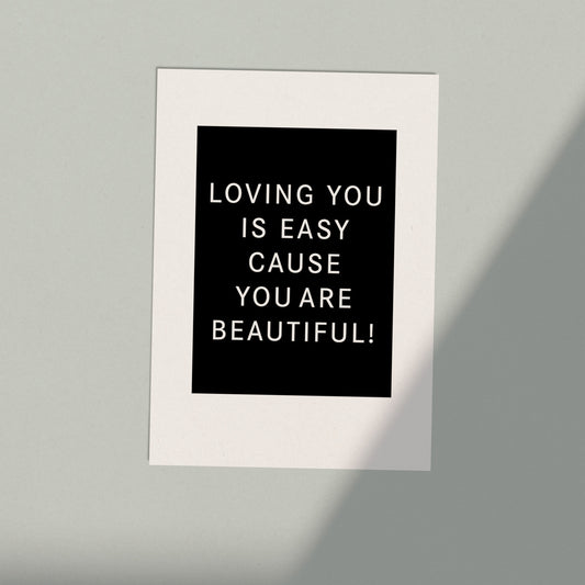 Loving you is easy