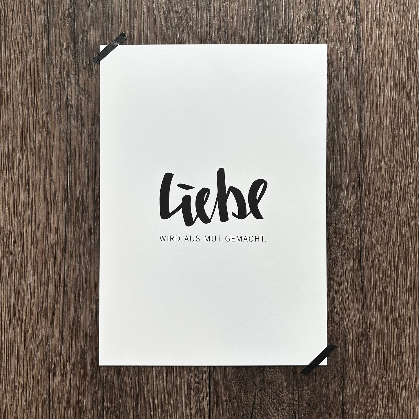 Liebe wird aus Mut gemacht / Poster